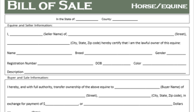 What is Horse Bill of Sale Form